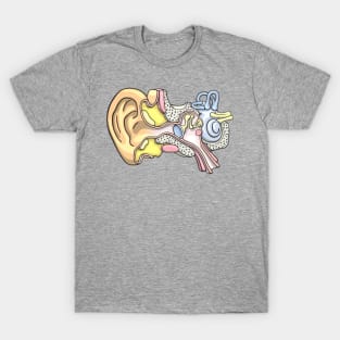 Human Inner Ear Anatomy Illustration T-Shirt